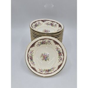 Homer Laughlin Eggshell Georgian Berry Bowls Floral M47N5 (12)